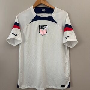 Nike USMNT USA Soccer Jersey Mens Large White 2022 World Cup Dri-FIT